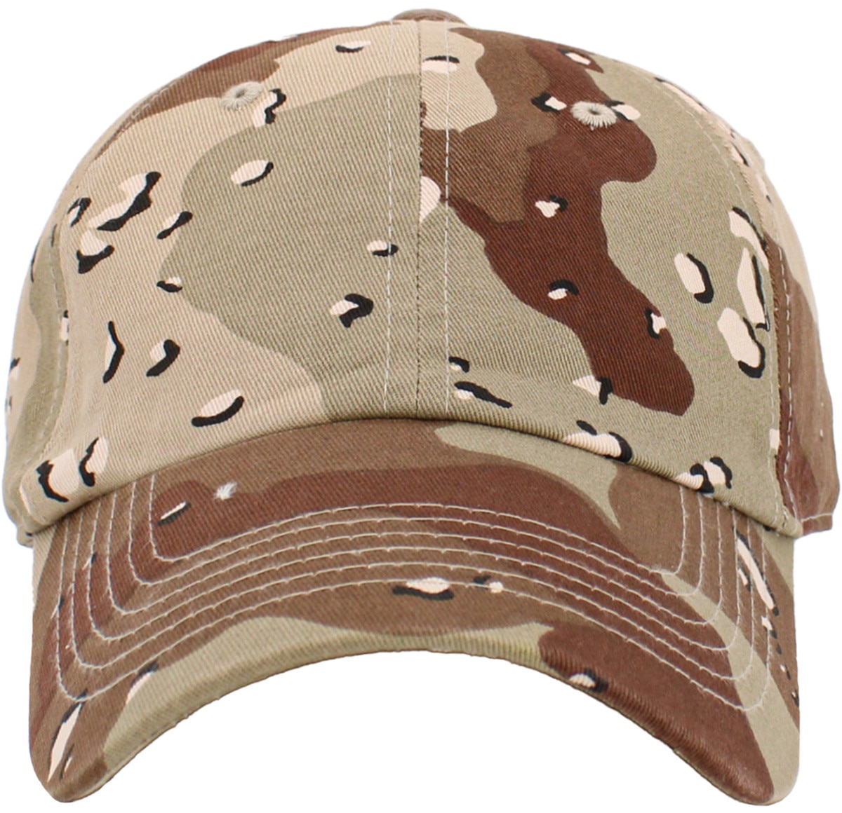 Desert Camouflage Low Profile Baseball Caps Front View